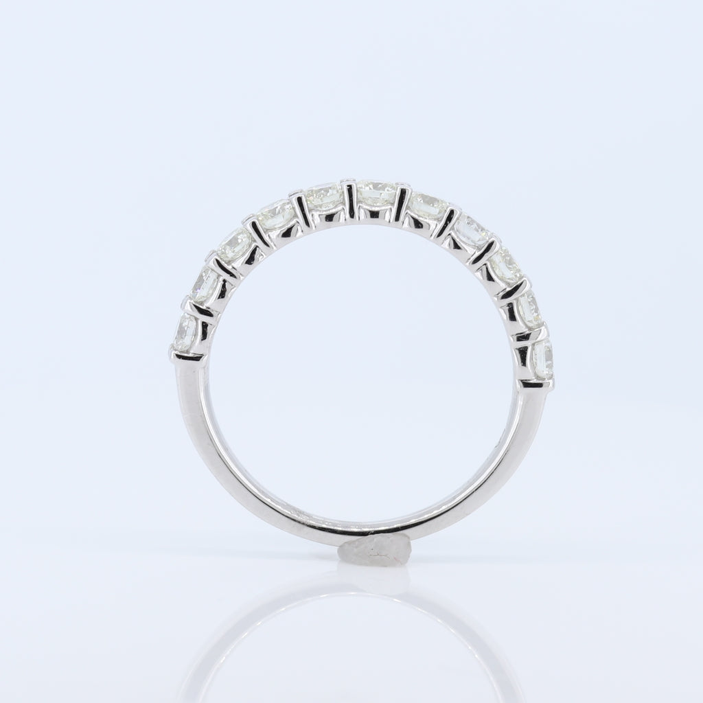 Shared Prong 11 Stone 1.00ctw Diamond Band In 14Kt White Gold