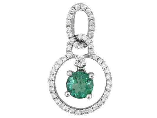 14kw emerald pendant