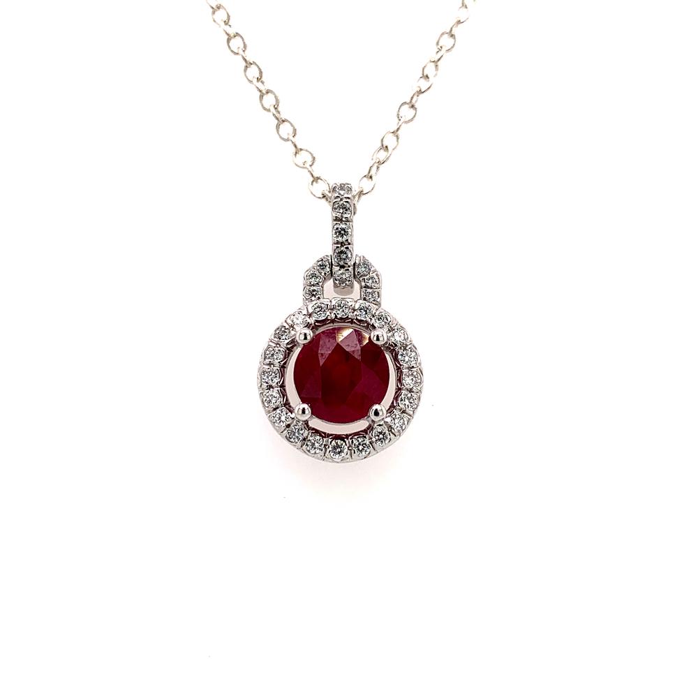 18kw ruby pendant