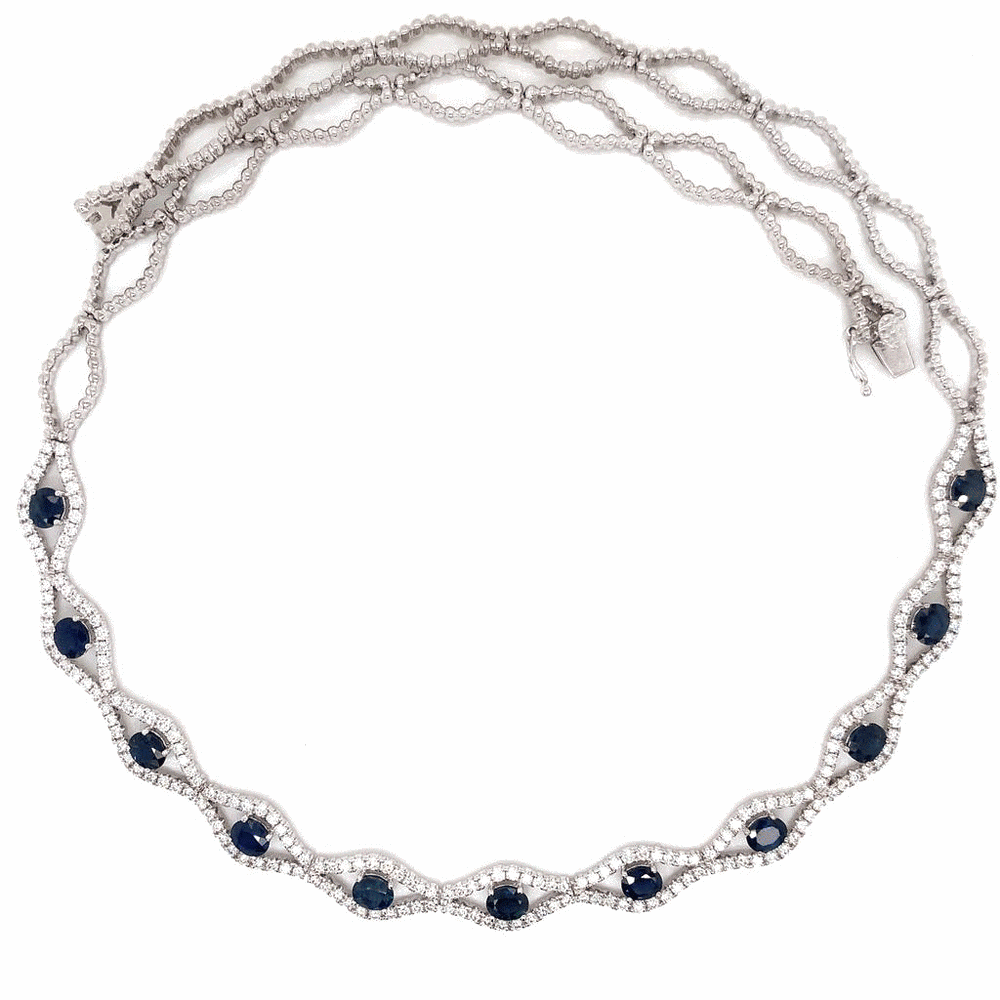 18k sapphire necklace
