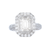 Round and Baguette diamond Cocktail Ring with 2.05cts of diamonds set in 18Kt White Gold