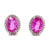 18kw pink sapphire earrings