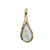 14K Yellow Orocal Gold Quartz Pear Shape Pendant