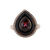 14K Rose Gold Inlay Onyx Ring With Bezel Set Garnet