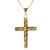 Natural Gold Nugget Cross Pendant In 14K Yellow Gold.