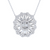 18Kw Baguette And Round Diamond Necklace