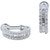 Round And Baguette 1.39ctw Diamond Earrings in 14K White Gold