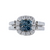 Stunning Reversible White and Blue Diamond Ring