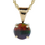 Reversible Ammolite and Gold Quartz 14Kt Yellow Gold Pendant