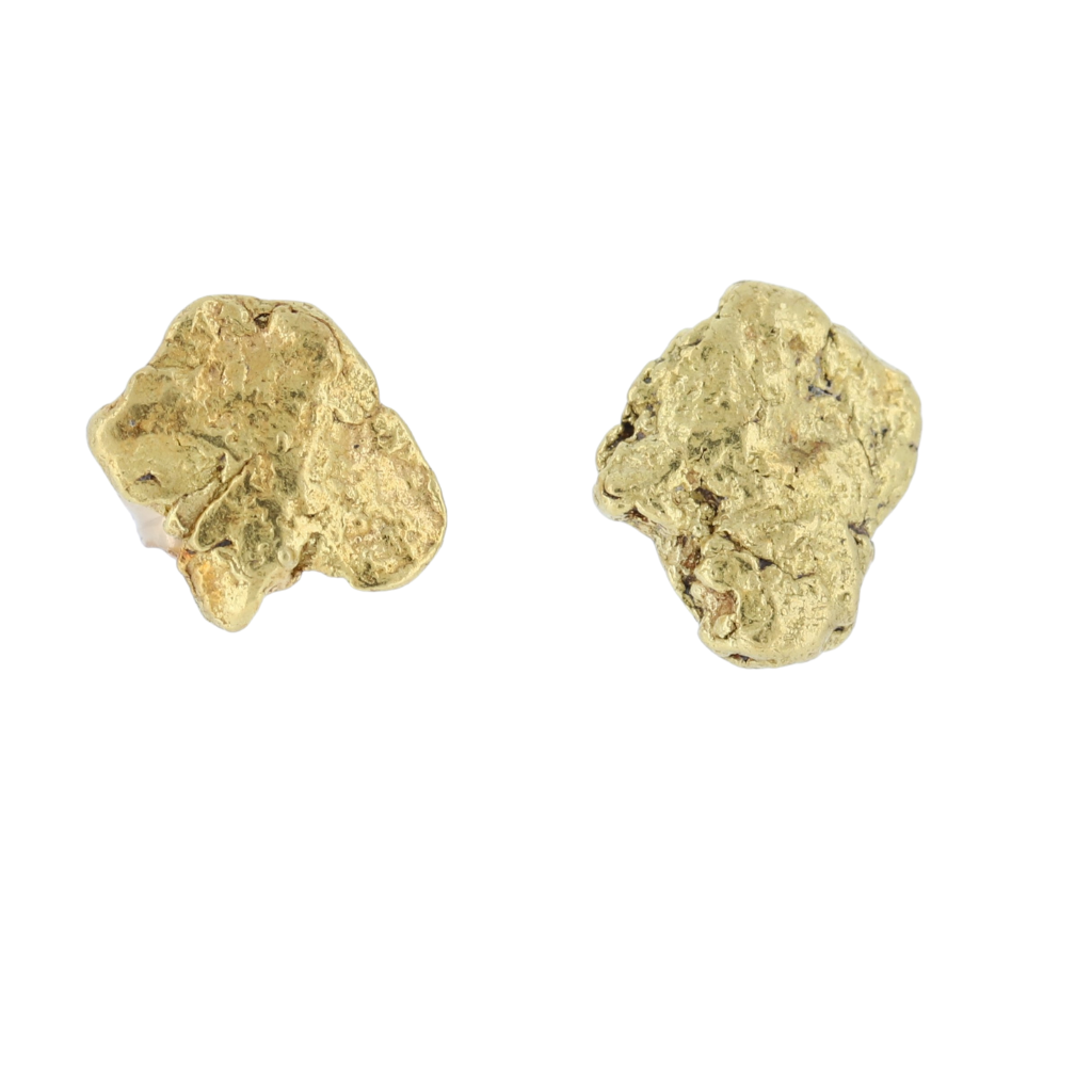14K Yellow Gold Nugget 3.00 Grams Studs