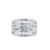 4 Row Floating 3.63ctw Diamond Ring In 14Kt White Gold