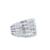 4 Row Floating 3.63ctw Diamond Ring In 14Kt White Gold