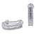 Round And Baguette 1.17ctw Diamond Earrings in 14K White Gold