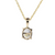 14K Yellow Gold Quartz Oval 4 Prong Pendant