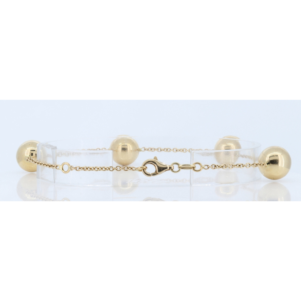 14K Yellow Gold Ball Link Bracelet