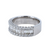 Round And Baguette 1.42ctw Diamond Band, 14Kt White Gold