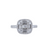 Ladies Diamond Ring with Round Diamonds and Baguettes in 18Kt White Gold