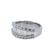 Round And Baguette Diamond Band Set In 14Kt White Gold