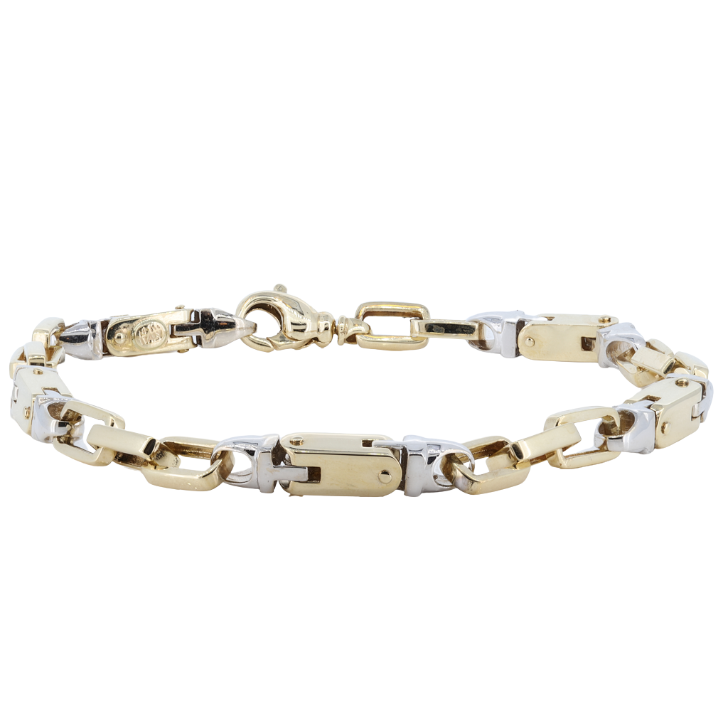 14kt Two Tone  Bracelet - 20.4 grams