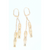 14Kt Dangling Bamboo Style Earrings