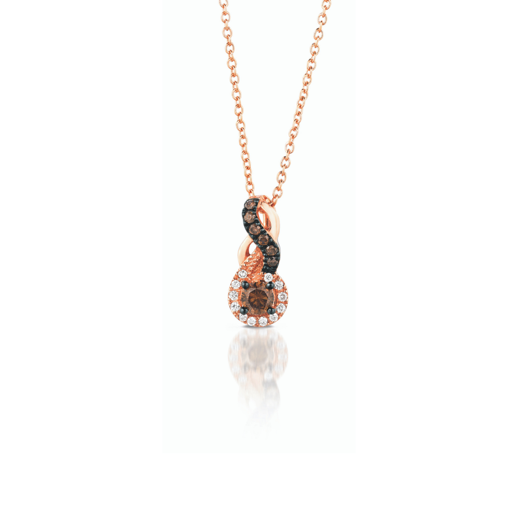 14Kt Strawberry Gold And Diamond Pendant