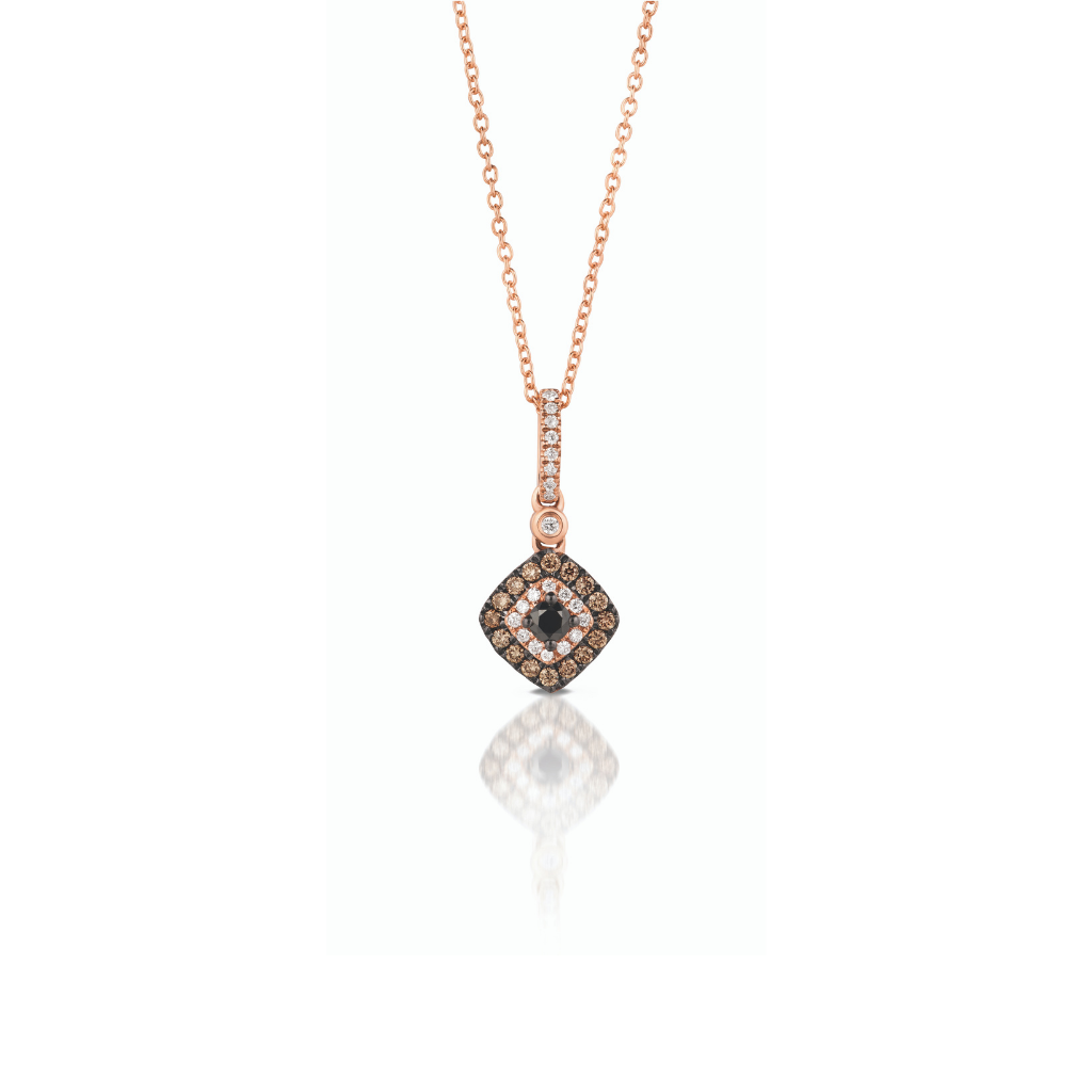 14Kt Strawberry Gold And Diamond Pendant