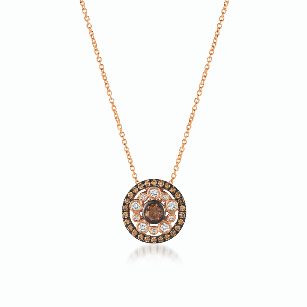 14Kt Strawberry Gold And Diamond Pendant