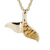 Natural Gold Nugget Whale Tail 14Kt Yellow Gold Pendant