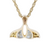 Natural Gold Nugget and Gold Quartz 14Kt Yellow Gold Whale Tail Pendant