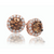 14Kt Strawberry And Diamond Stud Earrings