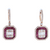 18Kt Ladies Rose Gold Ruby Diamond Earring With Diamonds-1.58Cts And Rubies-3.28Cts.