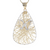 Two-tone 14kt Gold Pear-shaped Pendant