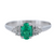 Petite Emerald 14kt White Gold Engagement Ring