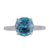14kt White Gold Blue Zircon Ring