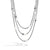Classic Chain Multi Row Necklace with Freshwater Pearl