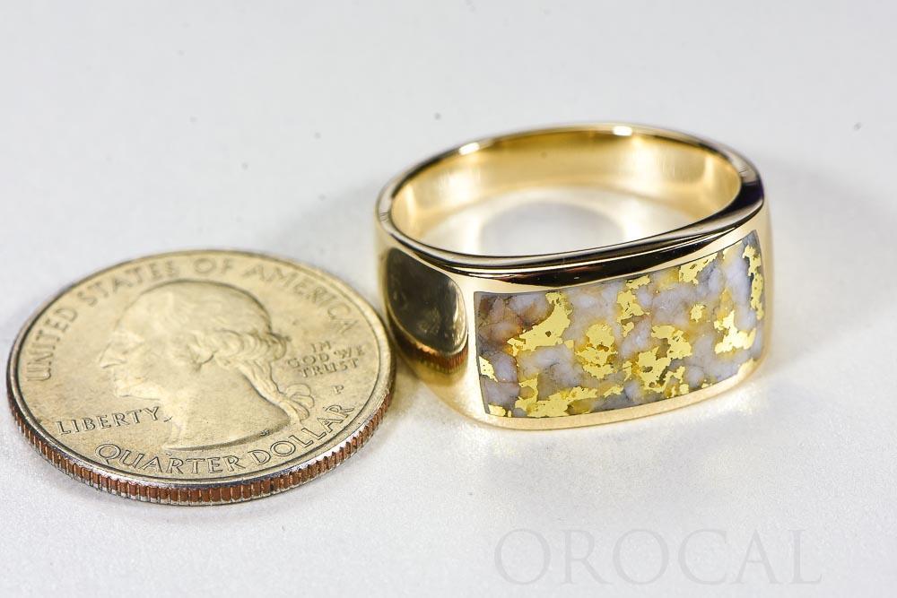 Gold Quartz Ring "Orocal" RM1005Q Genuine Hand Crafted Jewelry - 14K Gold Casting