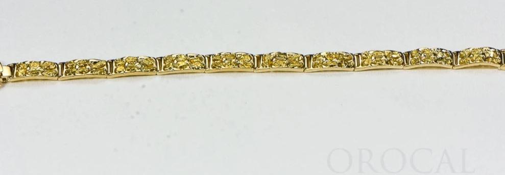 10k Yellow Gold Solid Nugget Bracelet 7 - 7.5