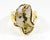 Gold Quartz Ring "Orocal" RL232XLQ Genuine Hand Crafted Jewelry - 14K Gold Casting