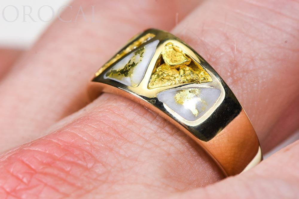 Gold Quartz Ring &quot;Orocal&quot; RM883D20NQ Genuine Hand Crafted Jewelry - 14K Gold Casting