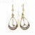 Gold Quartz Earrings "Orocal" EN1088DQ/LB Genuine Hand Crafted Jewelry - 14K Gold Casting