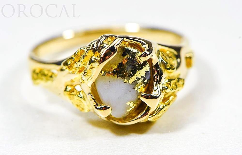 Gold Quartz Ladies Ring "Orocal" RL659Q Genuine Hand Crafted Jewelry - 14K Gold Casting