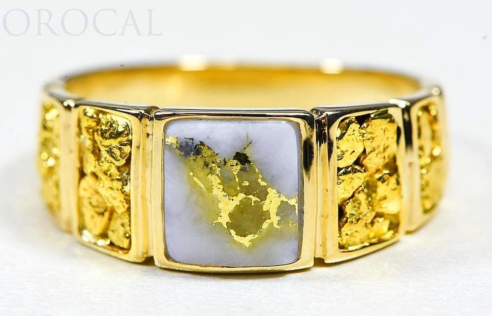 Gold Quartz Ring &quot;Orocal&quot; RM1046NQ Genuine Hand Crafted Jewelry - 14K Gold Casting