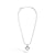 Classic Chain Hammered Pendant Necklace With Blue Sapphire