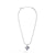 Classic Chain Hammered Pendant Necklace With Blue Sapphire