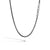 Classic Chain 4MM Box Chain Necklace in Blacked Silver