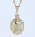 14K Yellow Natural Gold Quartz Pendant With 0.36Ct Diamonds