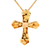 14kt Yellow Gold Natural Gold Quartz Cross Shape Pendant by Orocal