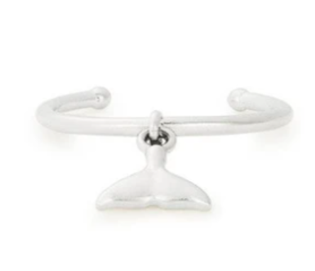 Sterling Silver Whale-Tail Adjustable Ring by Alex and Ani