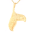 14kt Yellow Gold Whale Tail Natural Gold Nugget Pendant