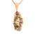 Rose Quartz Gold Quartz 14Kt Rose Gold Pendant